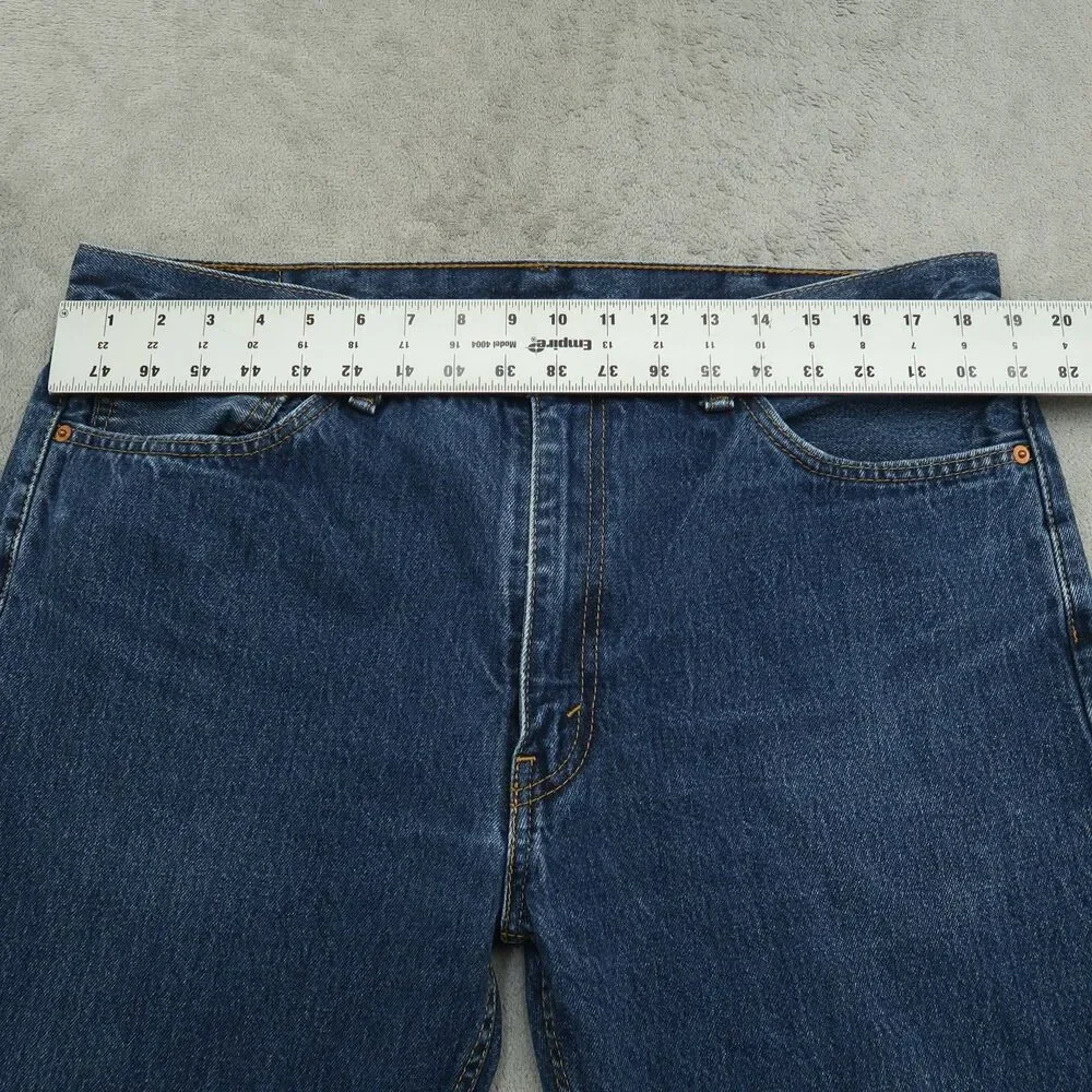 Levi's 505 Jeans Mens Size 38x34 Blue Regular Straight 100% Cotton Denim